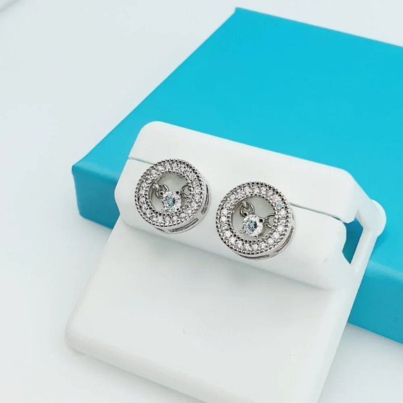 "925 Sterling Silver CZ Beautiful Earrings for Women, 1USPAR4192 - Picture 8 of 11